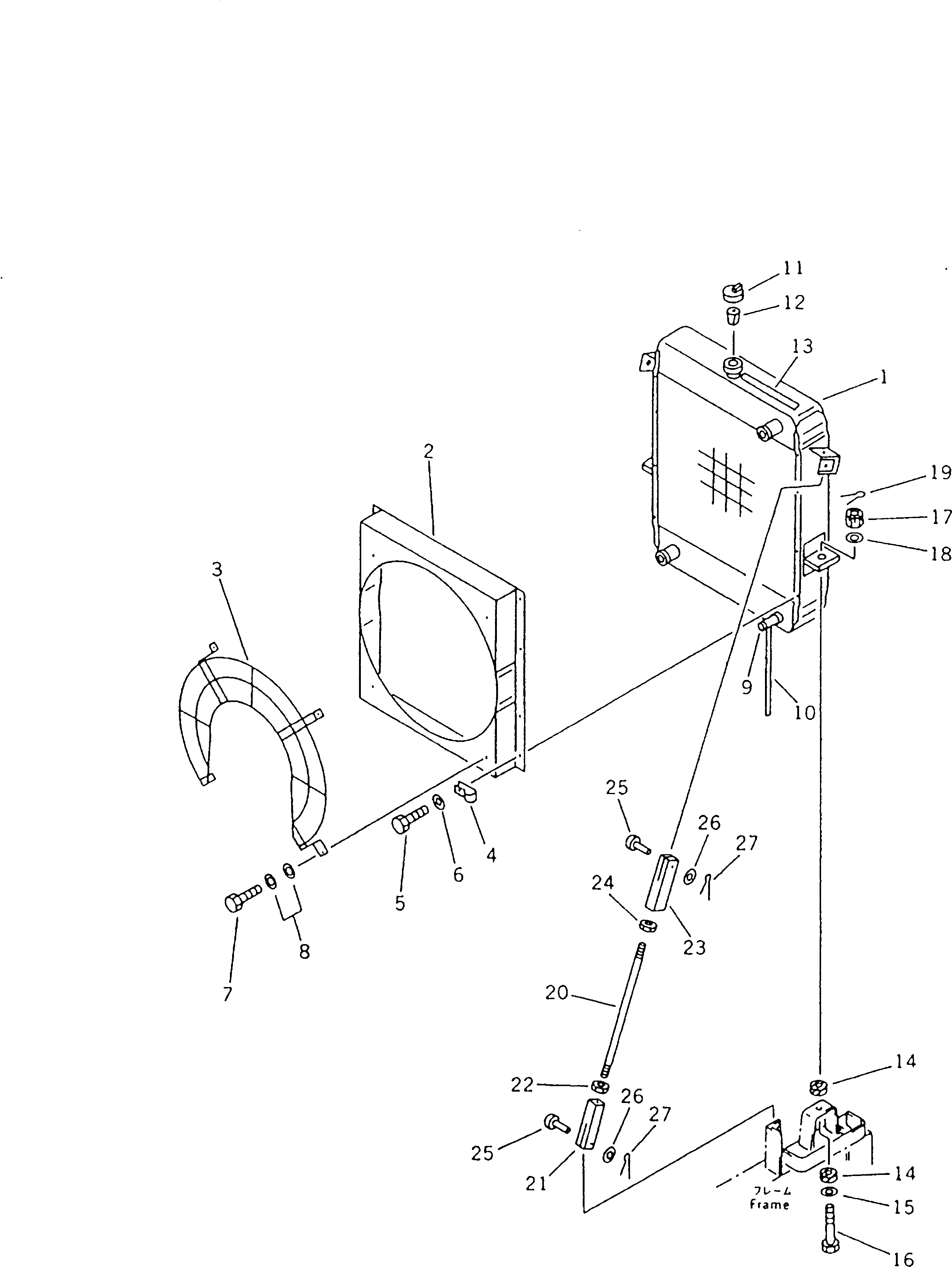 Graders Komatsu / GD510R-1 S/N 15001-UP(gd510r-r) / RADIATOR(#15001-15089)(030030 : 1201)