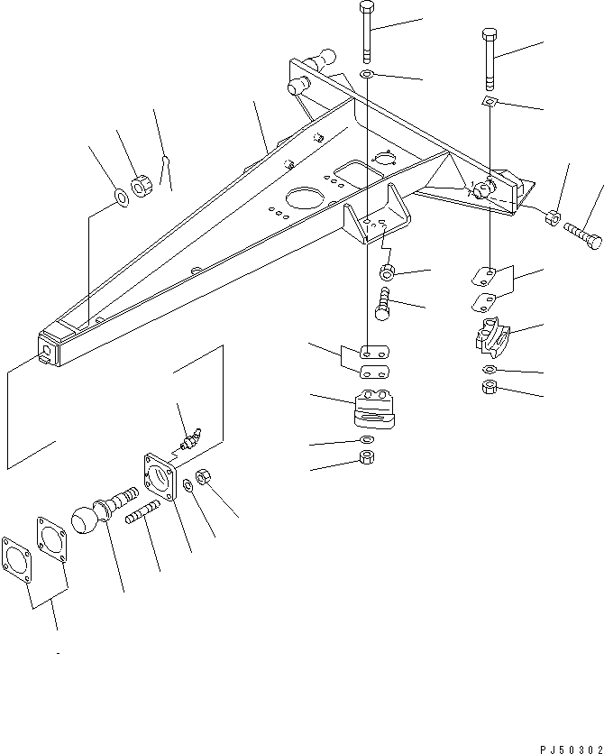 Graders Komatsu / GD510R-1 S/N 15001-UP(gd510r-r) / DRAWBAR(210010 : 7001)