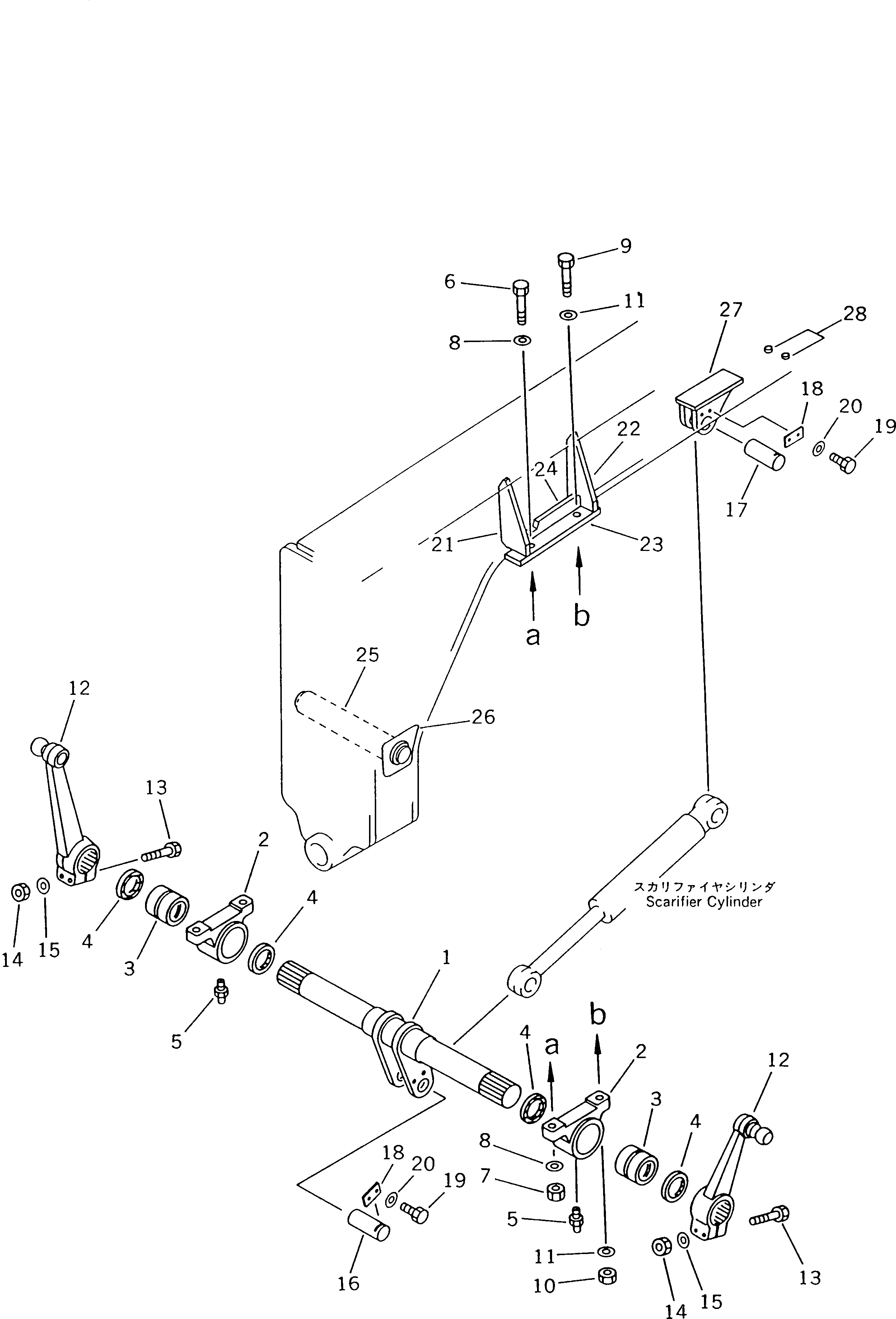 Graders Komatsu / GD510R-1 S/N 15001-UP(gd510r-r) / SCARIFIER LIFTER(210090 : 7103)