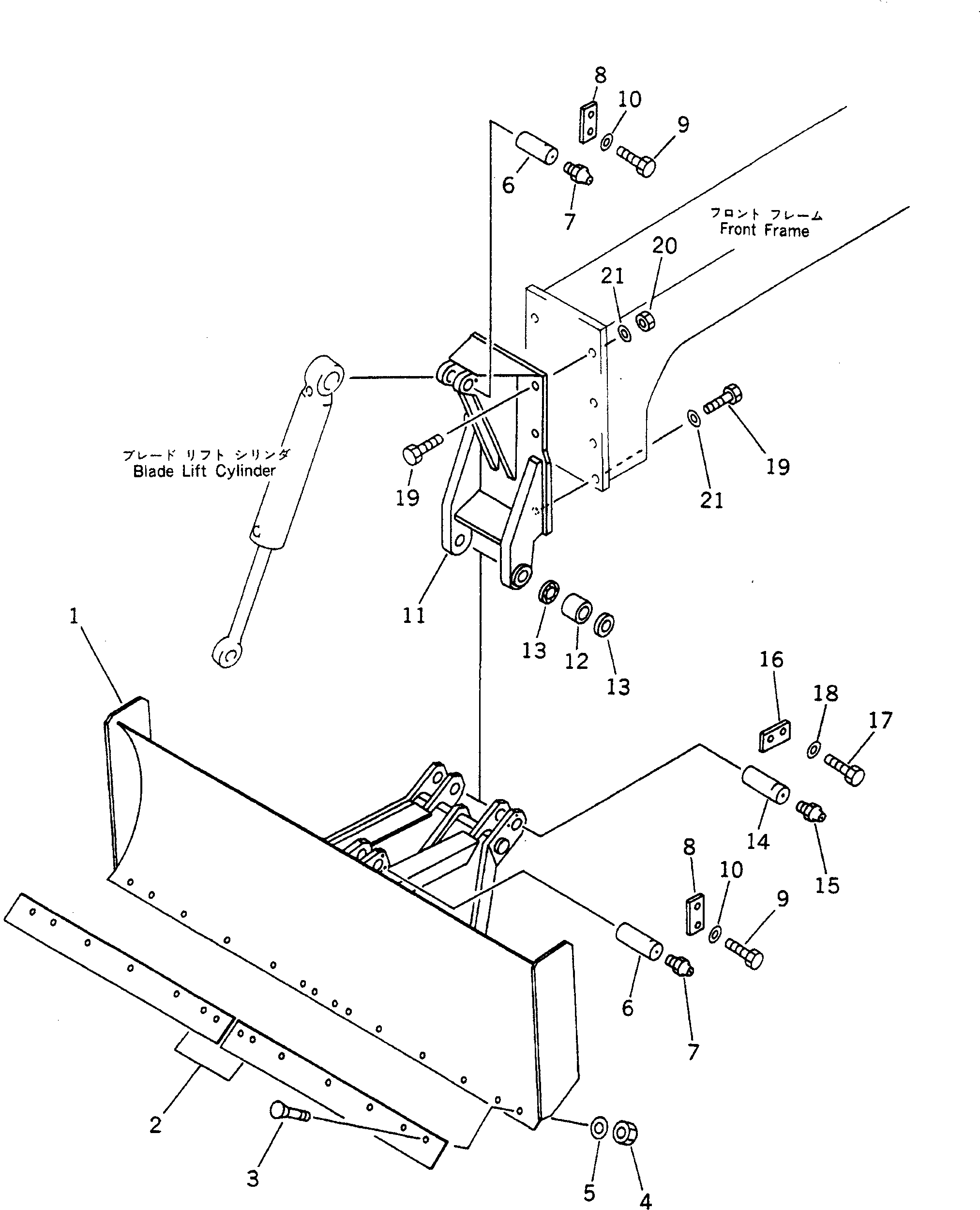 Graders Komatsu / GD510R-1 S/N 15001-UP(gd510r-r) / FRONT BLADE(210100 : 7151)
