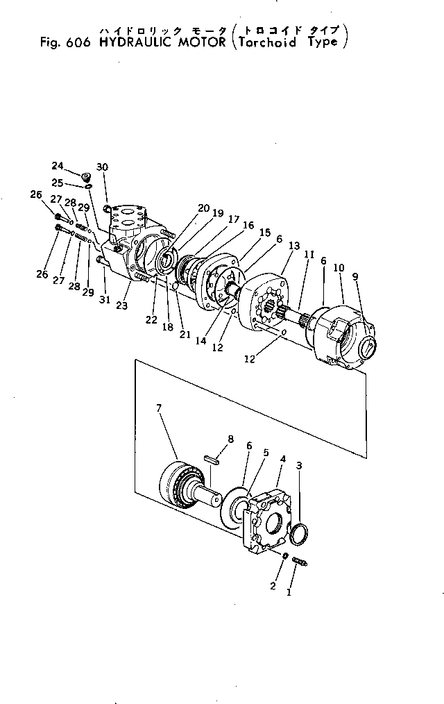Graders Komatsu / GD600R-1 S/N 10002-UP(gd600r-c) / HYD. MOTOR (TROCHOID TYPE)(180030 : 606)