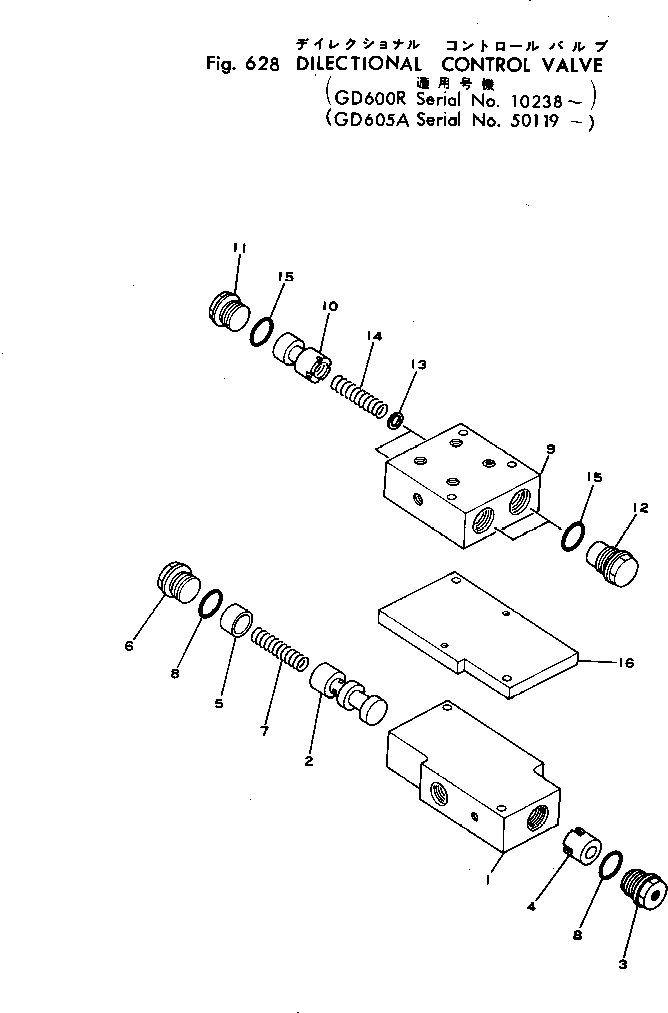 Graders Komatsu / GD600R-1 S/N 10002-UP(gd600r-c) / DIRECTIONAL CONTROL VALVE(#10238-10238)(180120 : 628)