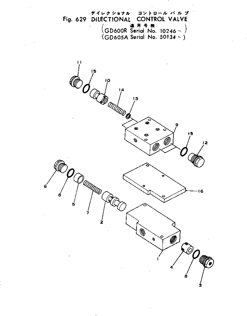 Graders Komatsu / GD600R-1 S/N 10002-UP(gd600r-c) / DIRECTIONAL CONTROL VALVE(#10246-)(180130 : 629)