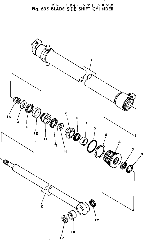 Graders Komatsu / GD600R-1 S/N 10002-UP(gd600r-c) / BLADE SIDE SHIFT CYLINDER(180200 : 635)