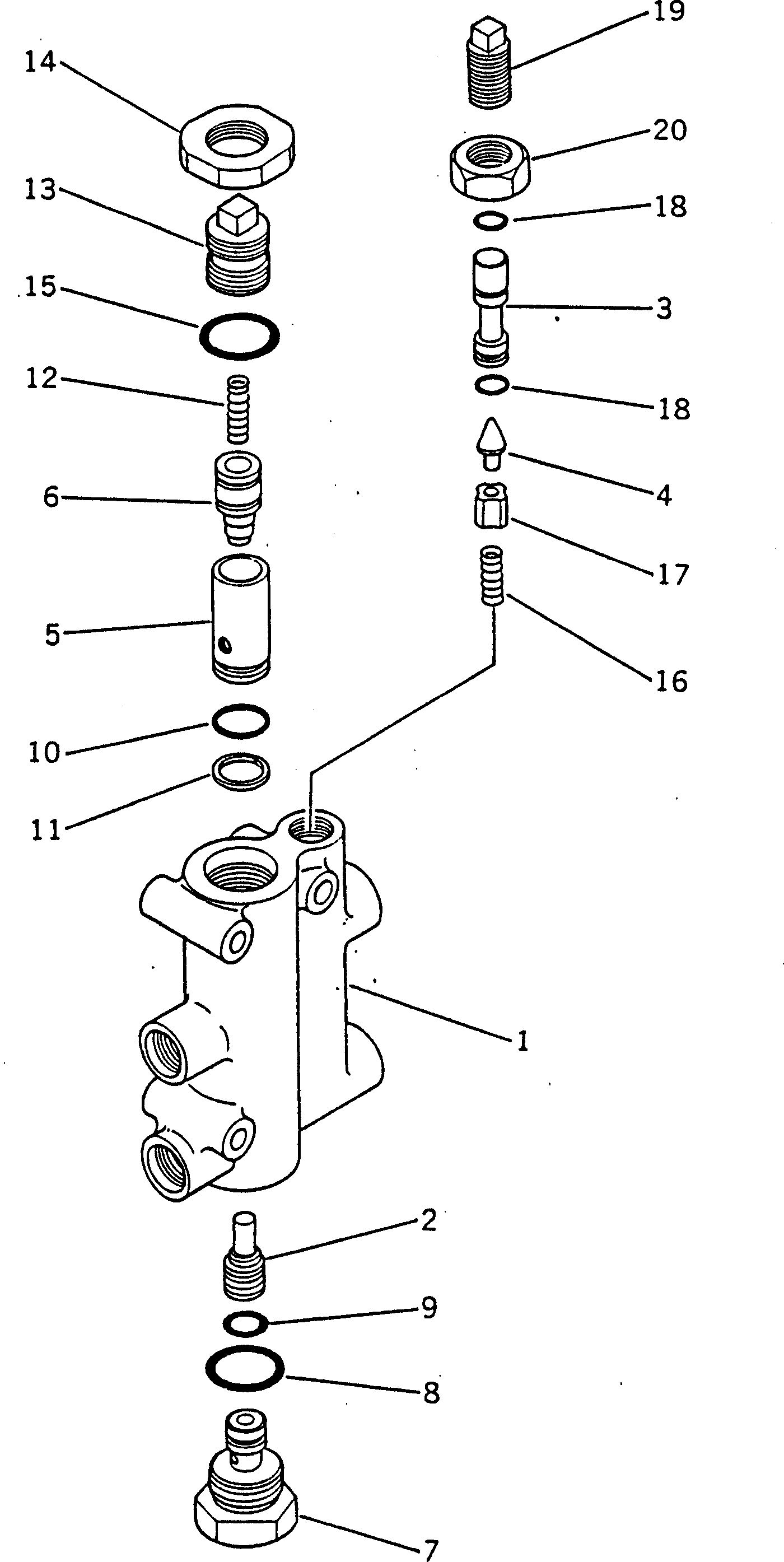 Graders Komatsu / GD600R-3 S/N 14001-UP(gd600r0c) / PILOT CHECK VALVE (FOR BLADE LIFT L.H. AND SCARIFIER)(180080 : 627)
