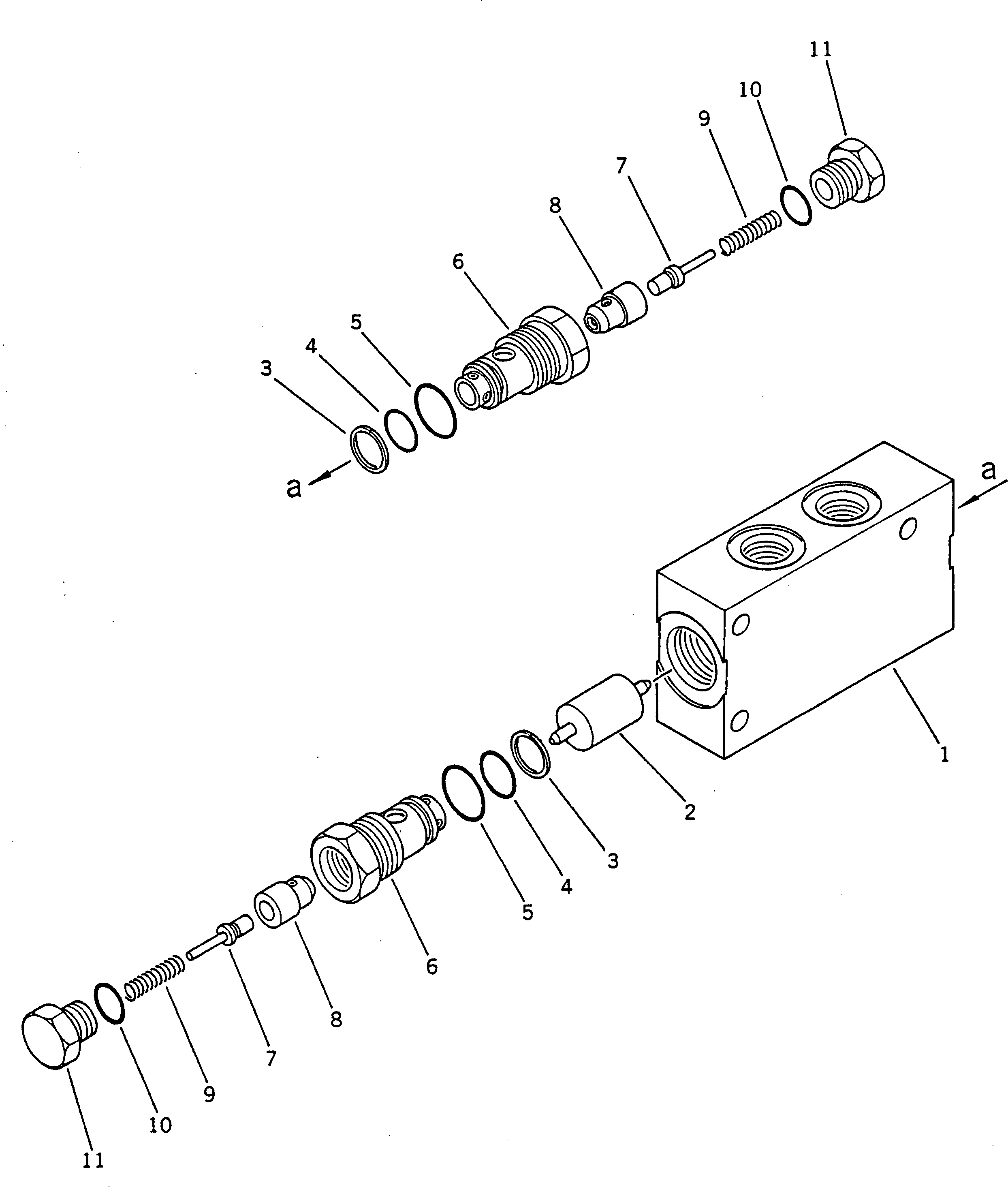 Graders Komatsu / GD600R-3 S/N 14001-UP(gd600r0c) / PILOT CHECK VALVE (FOR LEANING)(180100 : 629)