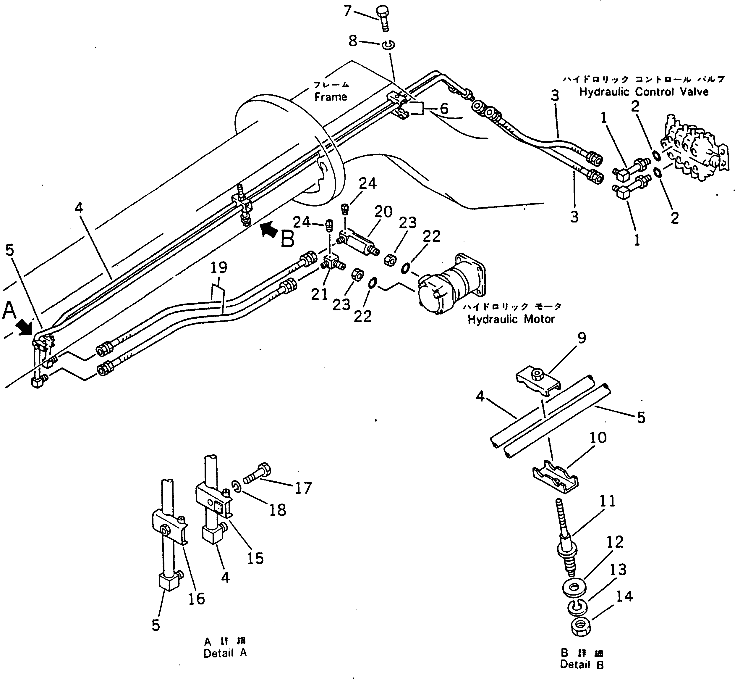 Graders Komatsu / GD600R-3 S/N 14001-UP(gd600r0c) / CIRCLE REVOLUTION PIPING(180210 : 649)