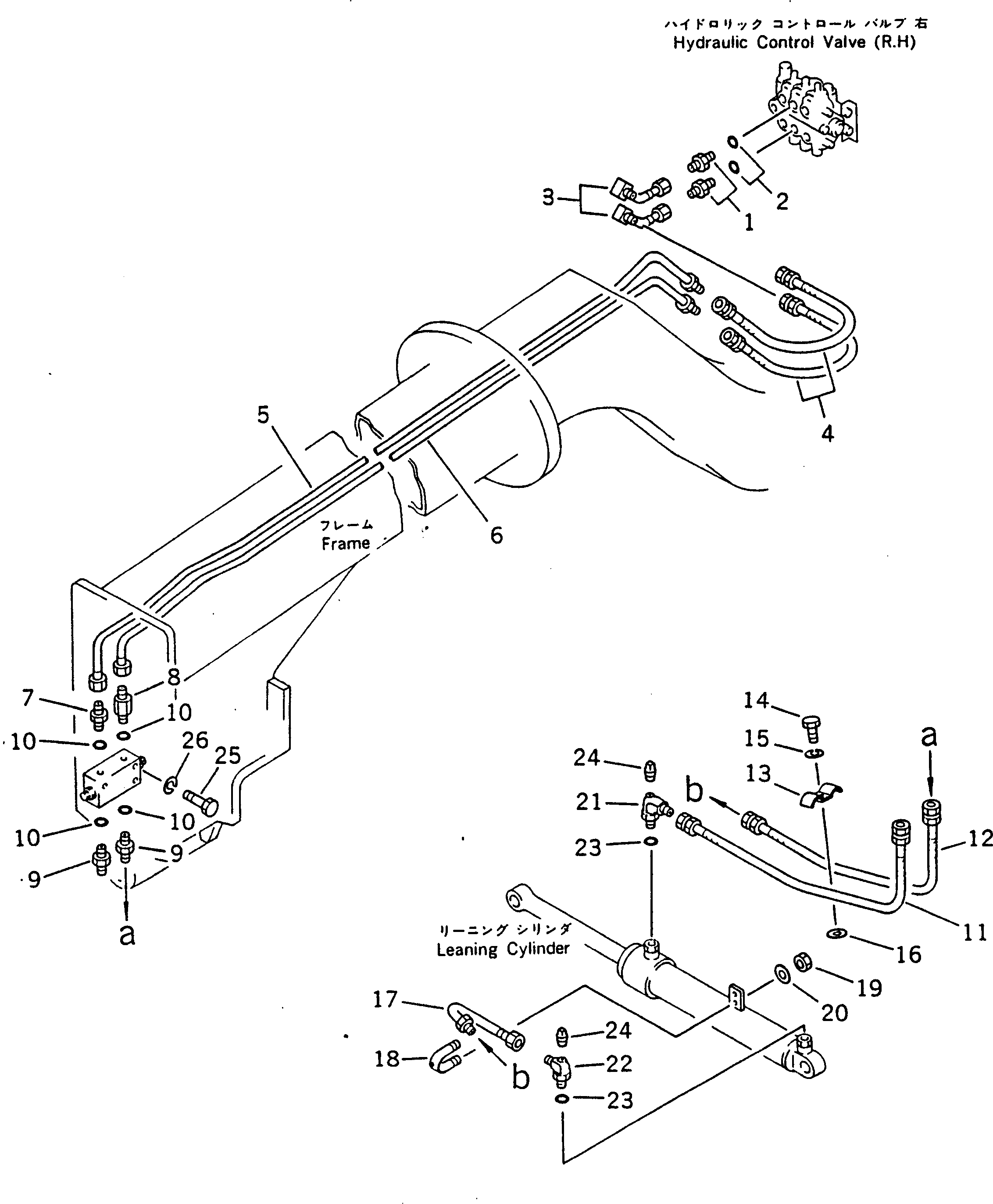 Graders Komatsu / GD600R-3 S/N 14001-UP(gd600r0c) / LEANING PIPING(180250 : 657)