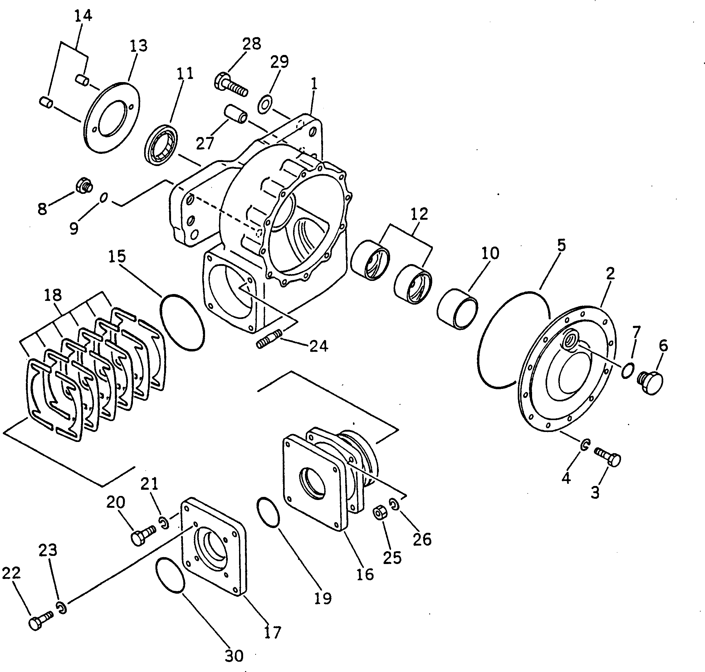Graders Komatsu / GD600R-3 S/N 14001-UP(gd600r0c) / CIRCLE REVERSE GEAR (1/2)(210040 : 704)