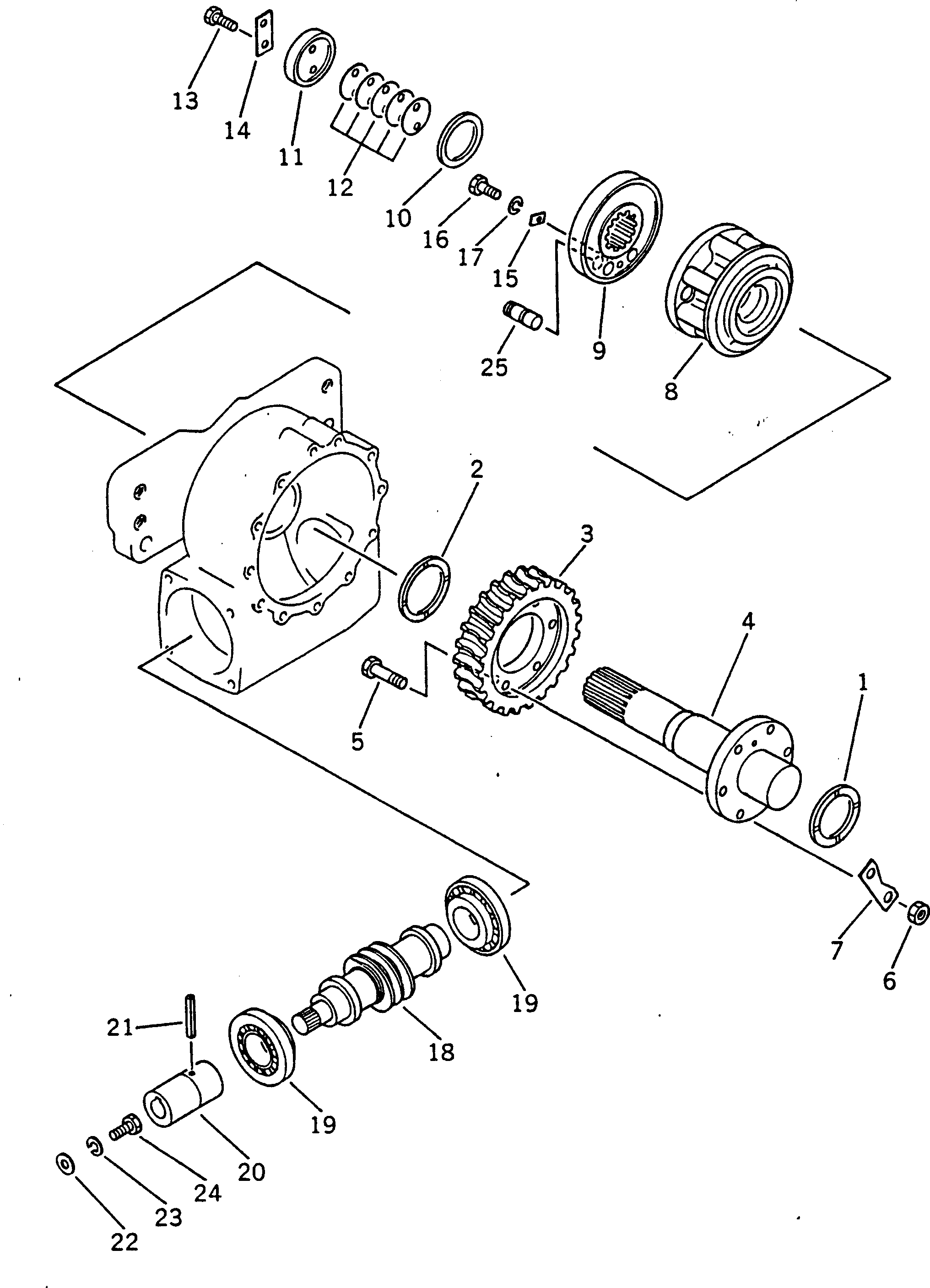 Graders Komatsu / GD600R-3 S/N 14001-UP(gd600r0c) / CIRCLE REVERSE GEAR (2/2)(210050 : 705)