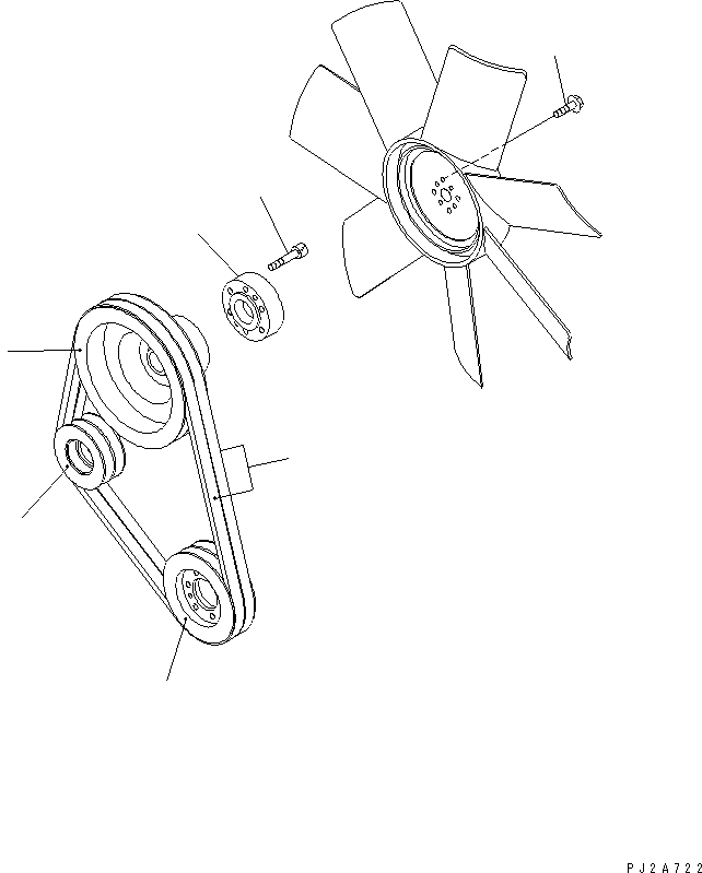 Graders Komatsu / GD655-3 S/N 1001-UP(gd655-3r) / ENGINE COOLING (FAN PULLEY AND V-BELT)(060020 : C0100-02A0)