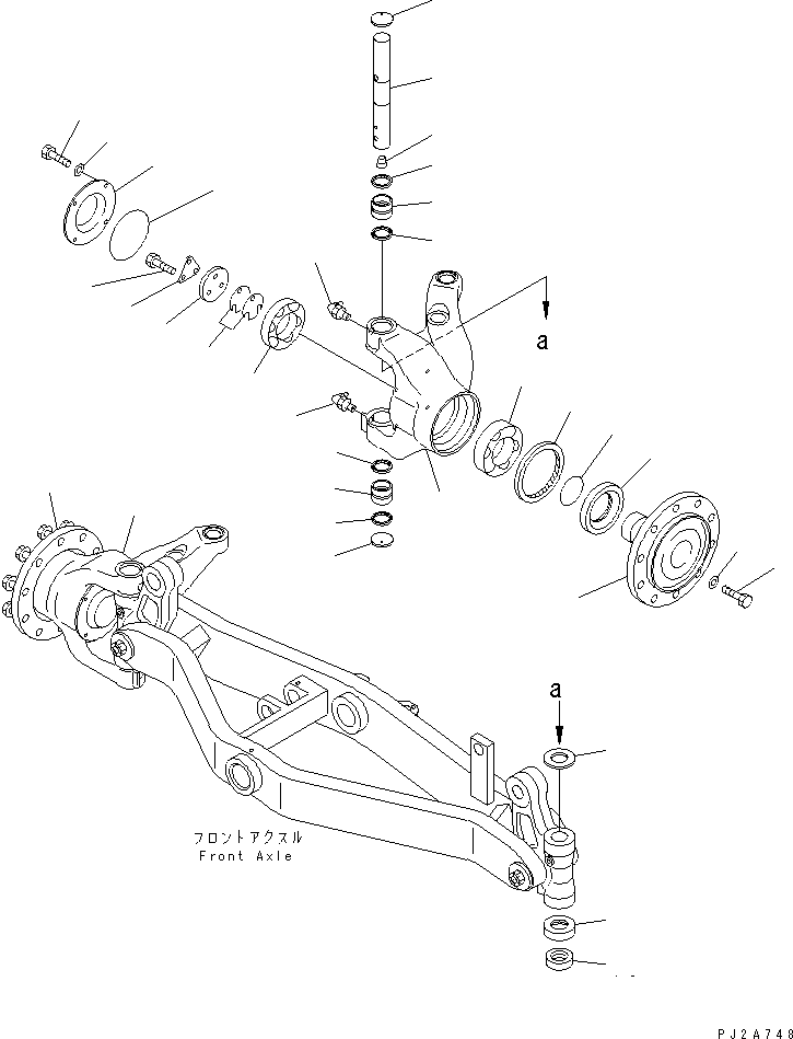 Graders Komatsu / GD675-3 S/N 50001-UP (For North America)(gd675-3c) / FRONT AXLE (HOUSING)(150060 : F4400-02A0)