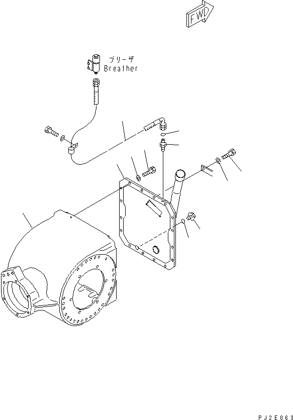 Graders Komatsu / GD675-3 S/N 50001-UP (For North America)(gd675-3c) / REAR AXLE (FINAL DRIVE) (CENTER CASE) (NO SPIN DIFFERENTIAL)(#51001-)(150090 : F4500-01A0A)