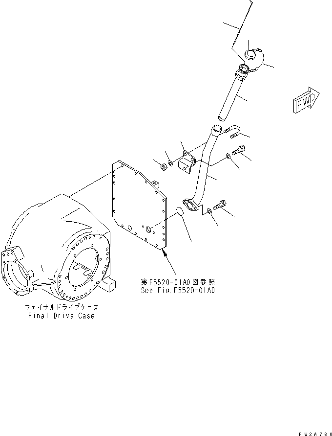 Graders Komatsu / GD675-3 S/N 50001-UP (For North America)(gd675-3c) / REAR AXLE (FINAL DRIVE) (FILLER TUBE) (NO SPIN DIFFERENTIAL)(#50001-.)(150180 : F4500-06A0)