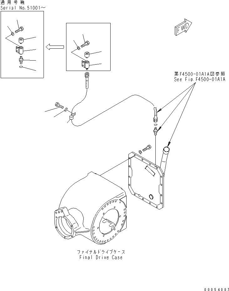 Graders Komatsu / GD675-3 S/N 50001-UP (For North America)(gd675-3c) / REAR AXLE (FINAL DRIVE) (BREATHER) (DIFFERENTIAL LOCK TYPE)(#51001-.)(150230 : F4500-07A1)
