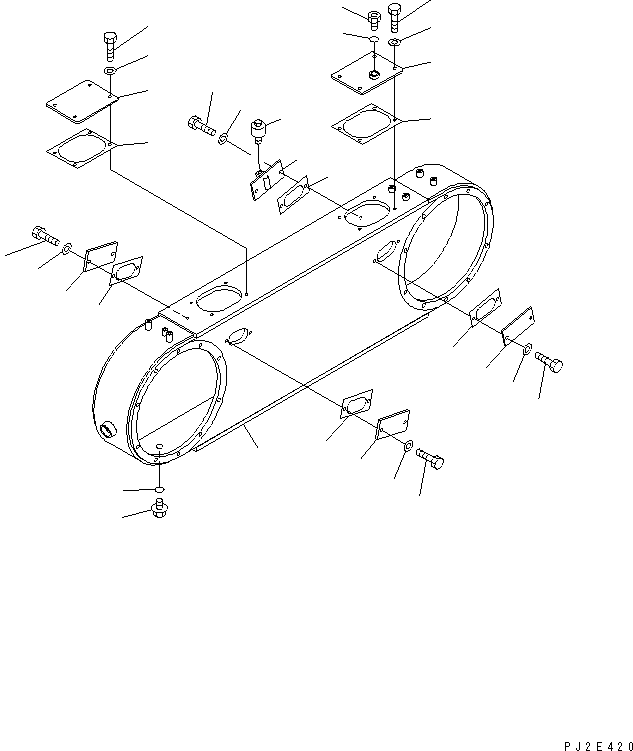 Graders Komatsu / GD675-3 S/N 50001-UP (For North America)(gd675-3c) / REAR AXLE (TANDEM CASE ? L.H.) (NO SPIN DIFFERENTIAL)(150240 : F4500-08A0)