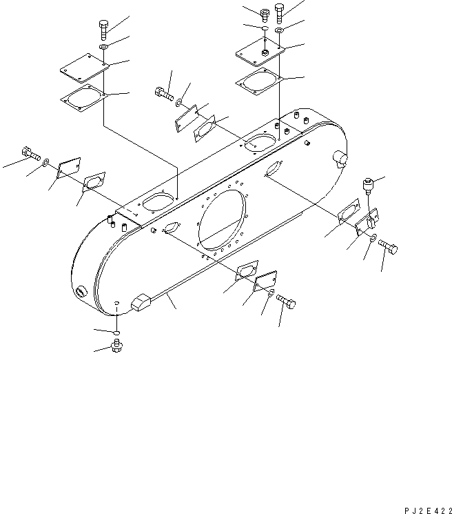 Graders Komatsu / GD675-3 S/N 50001-UP (For North America)(gd675-3c) / REAR AXLE (TANDEM CASE ? R.H.) (NO SPIN DIFFERENTIAL)(150260 : F4500-09A0)