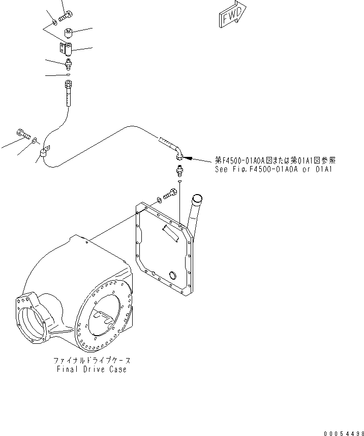 Graders Komatsu / GD675-3 S/N 50001-UP (For North America)(gd675-3c) / TORQUE CONVERTER AND TRANSMISSION MOUNTING PARTS (FINAL DRIVE BREATHER)(#51001-)(150470 : F4810-03A0)