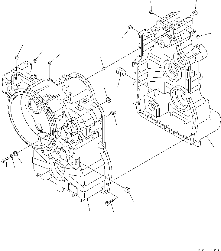 Graders Komatsu / GD675-3 S/N 50001-UP (For North America)(gd675-3c) / TRANSMISSION (CASE)(150480 : F5350-51A0)