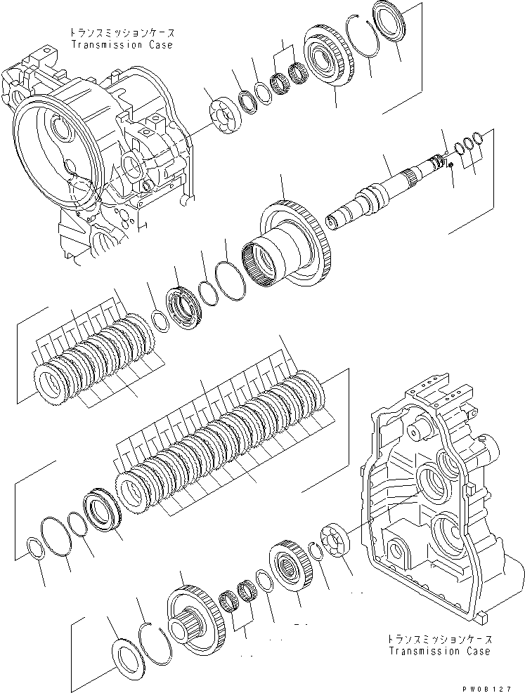 Graders Komatsu / GD675-3 S/N 50001-UP (For North America)(gd675-3c) / TRANSMISSION (2ND AND 3RD CLUTCH)(150510 : F5350-54A0)
