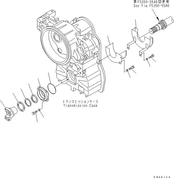 Graders Komatsu / GD675-3 S/N 50001-UP (For North America)(gd675-3c) / TRANSMISSION (OUTPUT)(150530 : F5350-56A0)