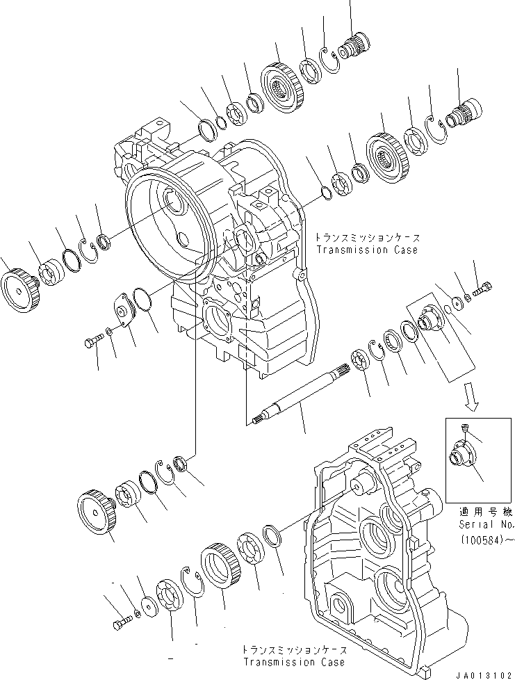 Graders Komatsu / GD675-3 S/N 50001-UP (For North America)(gd675-3c) / TRANSMISSION (P.T.O AND IDLER)(150540 : F5350-57A0)
