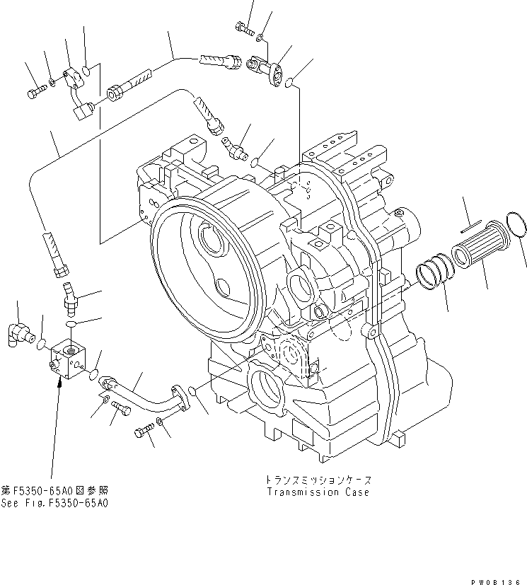 Graders Komatsu / GD675-3 S/N 50001-UP (For North America)(gd675-3c) / TRANSMISSION (PIPING) (1/3)(150600 : F5350-63A0)