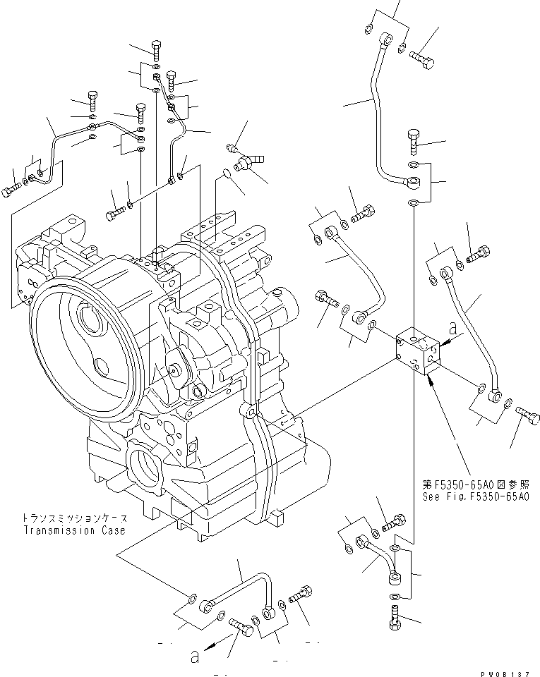 Graders Komatsu / GD675-3 S/N 50001-UP (For North America)(gd675-3c) / TRANSMISSION (PIPING) (2/3)(150610 : F5350-64A0)