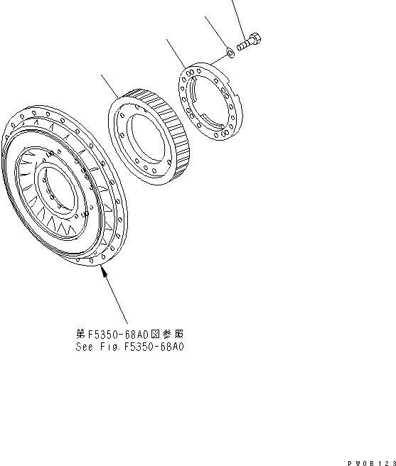 Graders Komatsu / GD675-3 S/N 50001-UP (For North America)(gd675-3c) / TORQUE CONVERTER (P.T.O)(150670 : F5350-70A0)