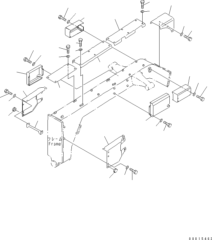 Graders Komatsu / GH320-2 S/N 11001-UP(gh320-2r) / FRAME COVER (COMPOUND AUTOMATIC BLADE CONTROL SPEC.)(#12055-)(150060 : 5013)