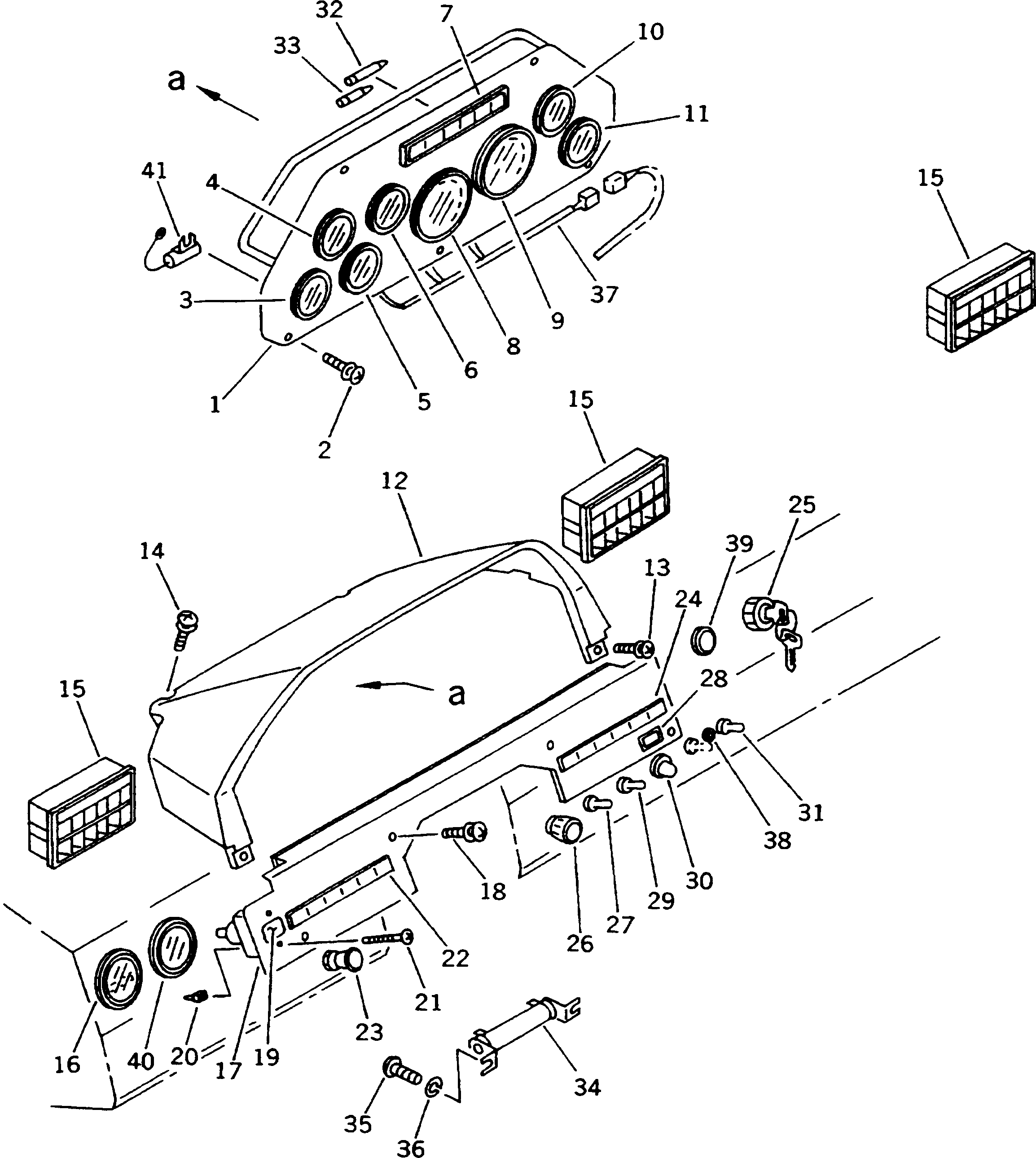 Dump Trucks Komatsu / HD1200-1 S/N 1818-UP (For C.I.S. / Chassis only)(hd1200-c) / INSTRUMENT PANEL(030200 : 1411)