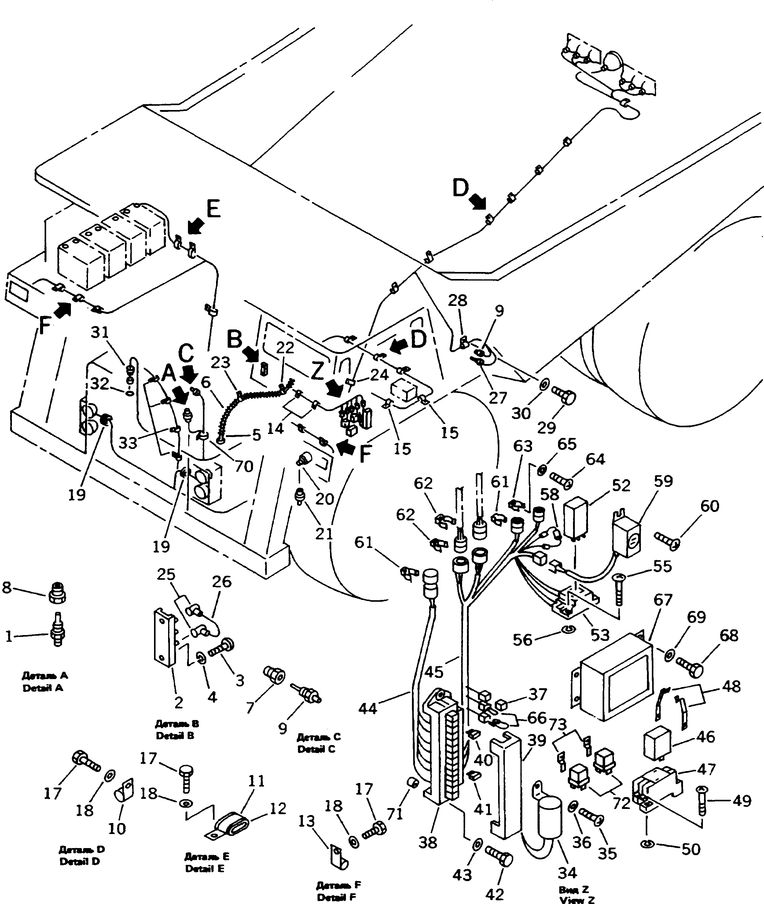 Dump Trucks Komatsu / HD1200-1 S/N 1818-UP (For C.I.S. / Chassis only)(hd1200-c) / ELECTRICAL WIRING (2/3)(030220 : 1502)