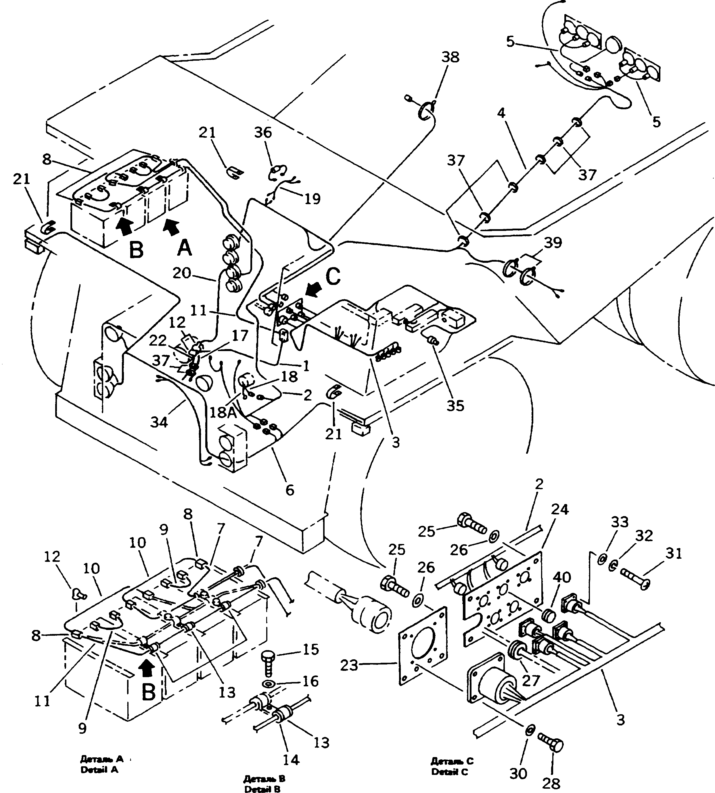 Dump Trucks Komatsu / HD1200-1 S/N 1818-UP (For C.I.S. / Chassis only)(hd1200-c) / ELECTRICAL WIRING (3/3)(030230 : 1503)