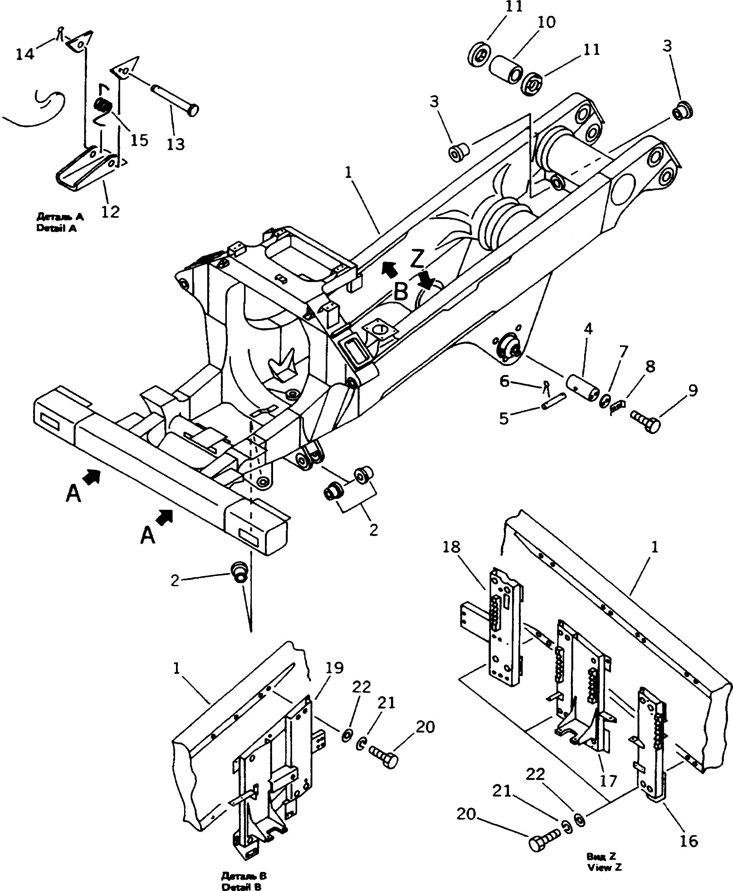 Dump Trucks Komatsu / HD1200-1 S/N 1818-UP (For C.I.S. / Chassis only)(hd1200-c) / FRAME(150010 : 5001)