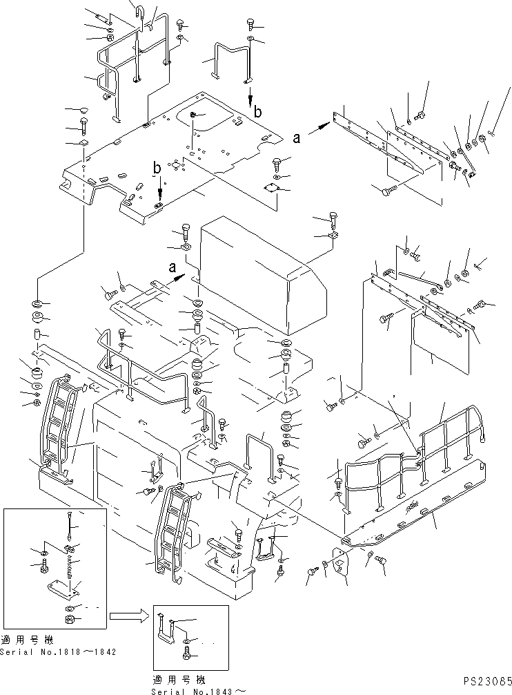 Dump Trucks Komatsu / HD1200-1 S/N 1818-UP (For C.I.S. / Chassis only)(hd1200-c) / SUPPORT AND GUARD (2/4)(150030 : 5202)