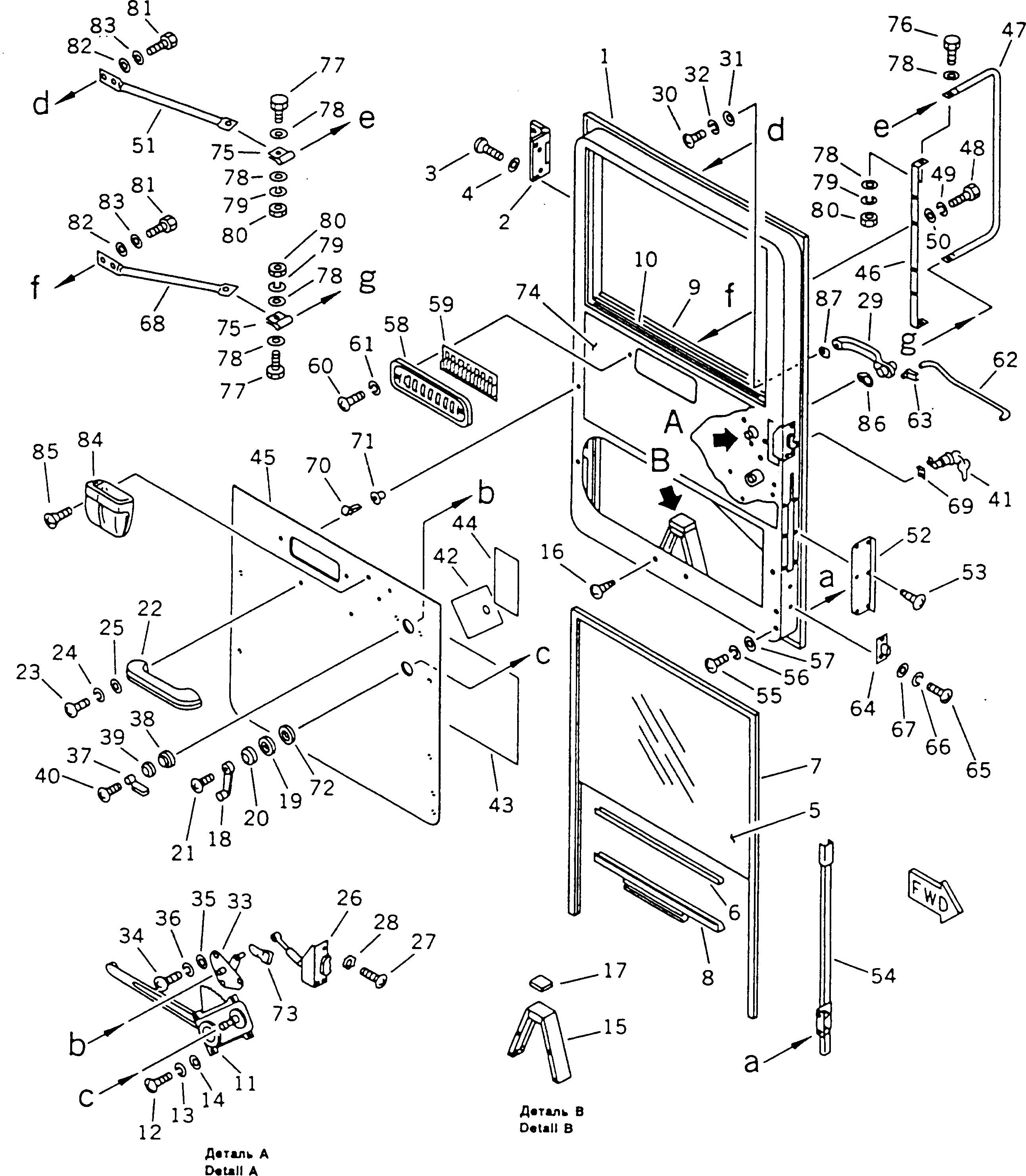 Dump Trucks Komatsu / HD1200-1 S/N 1818-UP (For C.I.S. / Chassis only)(hd1200-c) / DOOR (L.H.)(150090 : 5311)