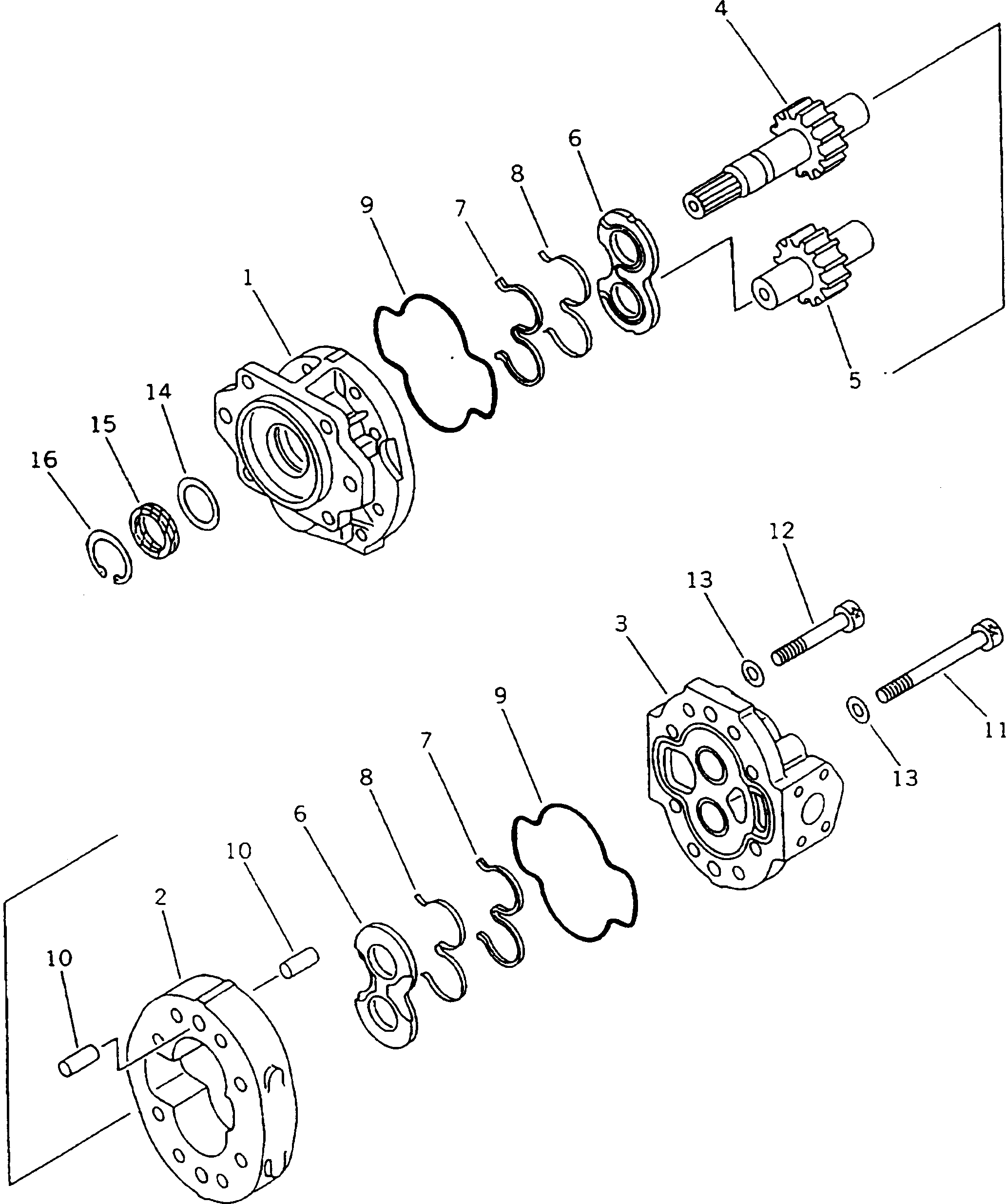 Dump Trucks Komatsu / HD1200-1 S/N 1818-UP (For C.I.S. / Chassis only)(hd1200-c) / HYDRAULIC PUMP (STEERING AND HOIST)(180040 : 6011)