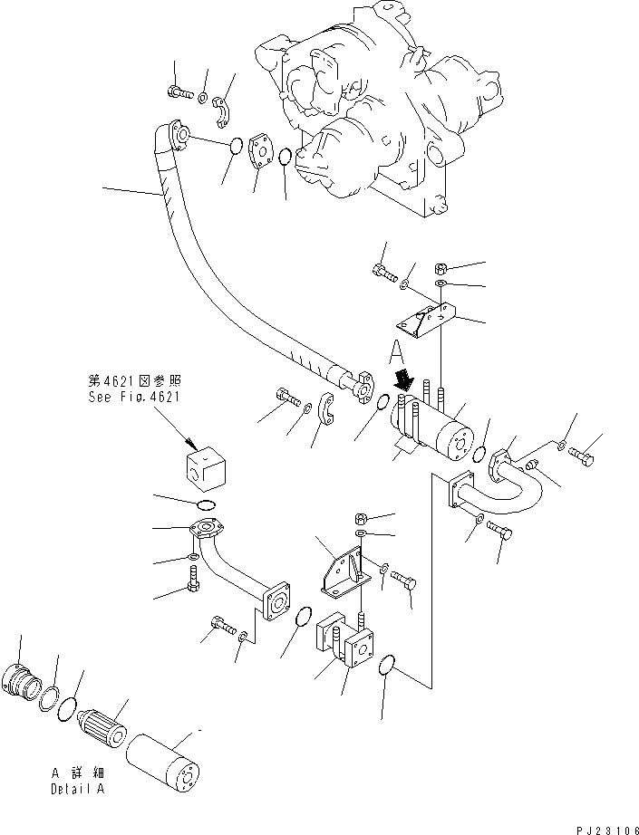 Dump Trucks Komatsu / HD1200-1 S/N 1818-UP (For C.I.S. / Chassis only)(hd1200-c) / OIL PIPING (PUMP - VALVE) (1/2)(180200 : 6503)