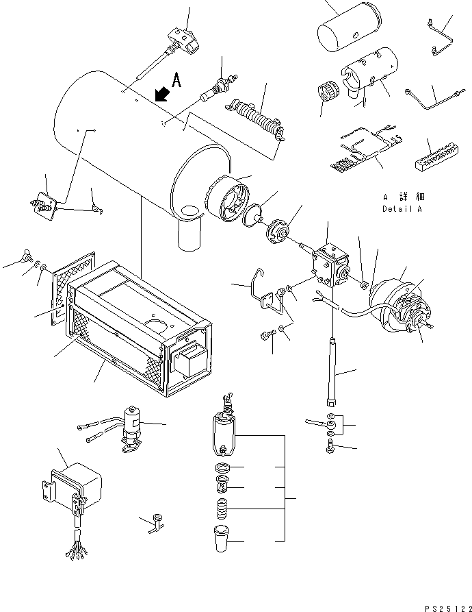 Dump Trucks Komatsu / HD1200-1 S/N 1818-UP (For C.I.S. / Chassis only)(hd1200-c) / FUEL FIRED HEATER (-45ЯC ? -60ЯC)(210040 : 8011)