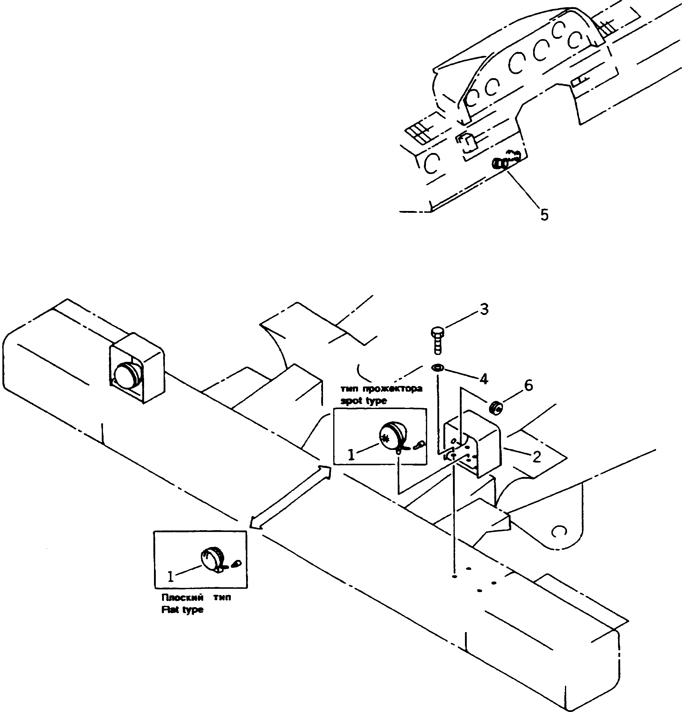 Dump Trucks Komatsu / HD1200-1 S/N 1818-UP (For C.I.S. / Chassis only)(hd1200-c) / FOG LAMP (FLAT TYPE AND SPOT TYPE)(210090 : 8112)