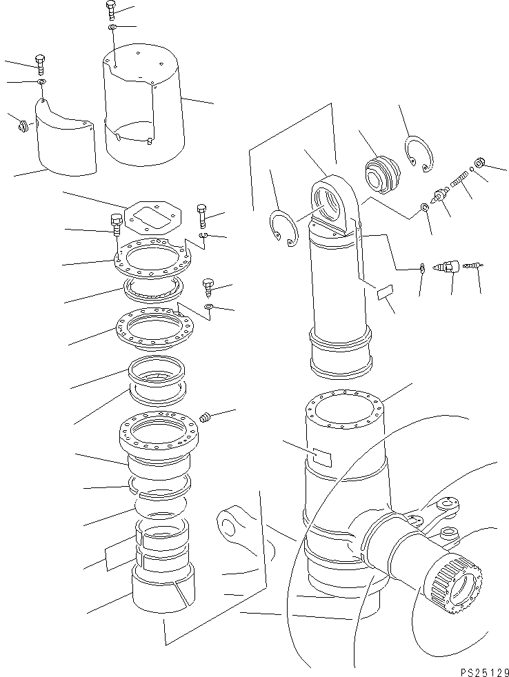 Dump Trucks Komatsu / HD1200-1 S/N 1818-UP (For C.I.S. / Chassis only)(hd1200-c) / FRONT SUSPENSION (FOR PAYLOAD METER) (PAPER TYPE)(210280 : 8351)