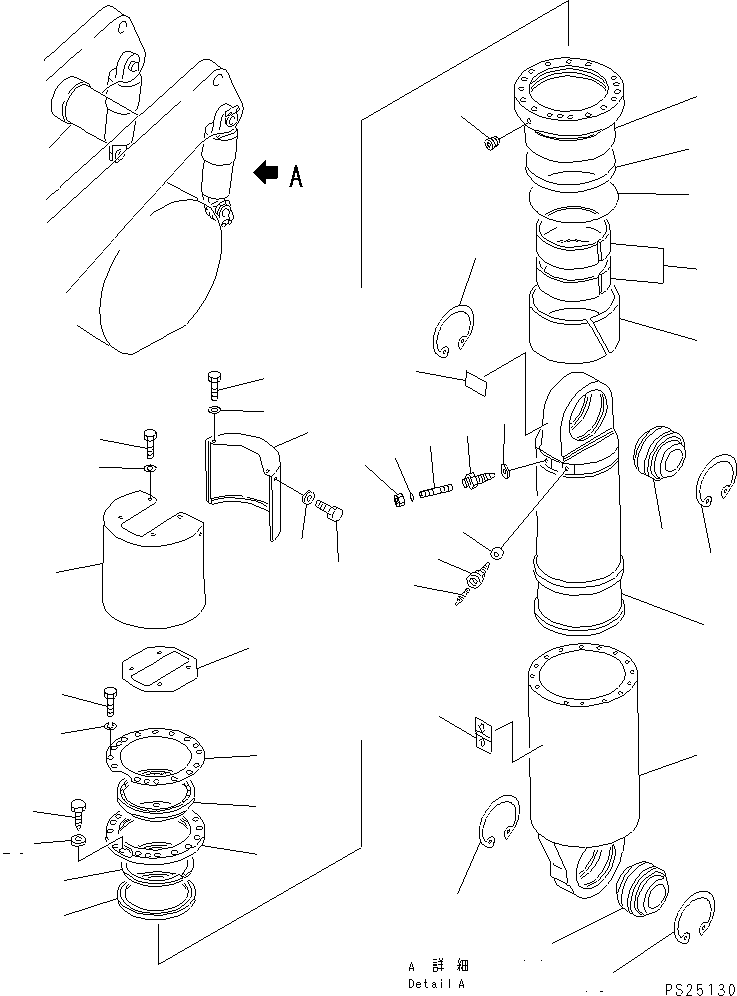 Dump Trucks Komatsu / HD1200-1 S/N 1818-UP (For C.I.S. / Chassis only)(hd1200-c) / REAR SUSPENSION (FOR PAYLOAD METER) (PAPAR TYPE)(210290 : 8361)