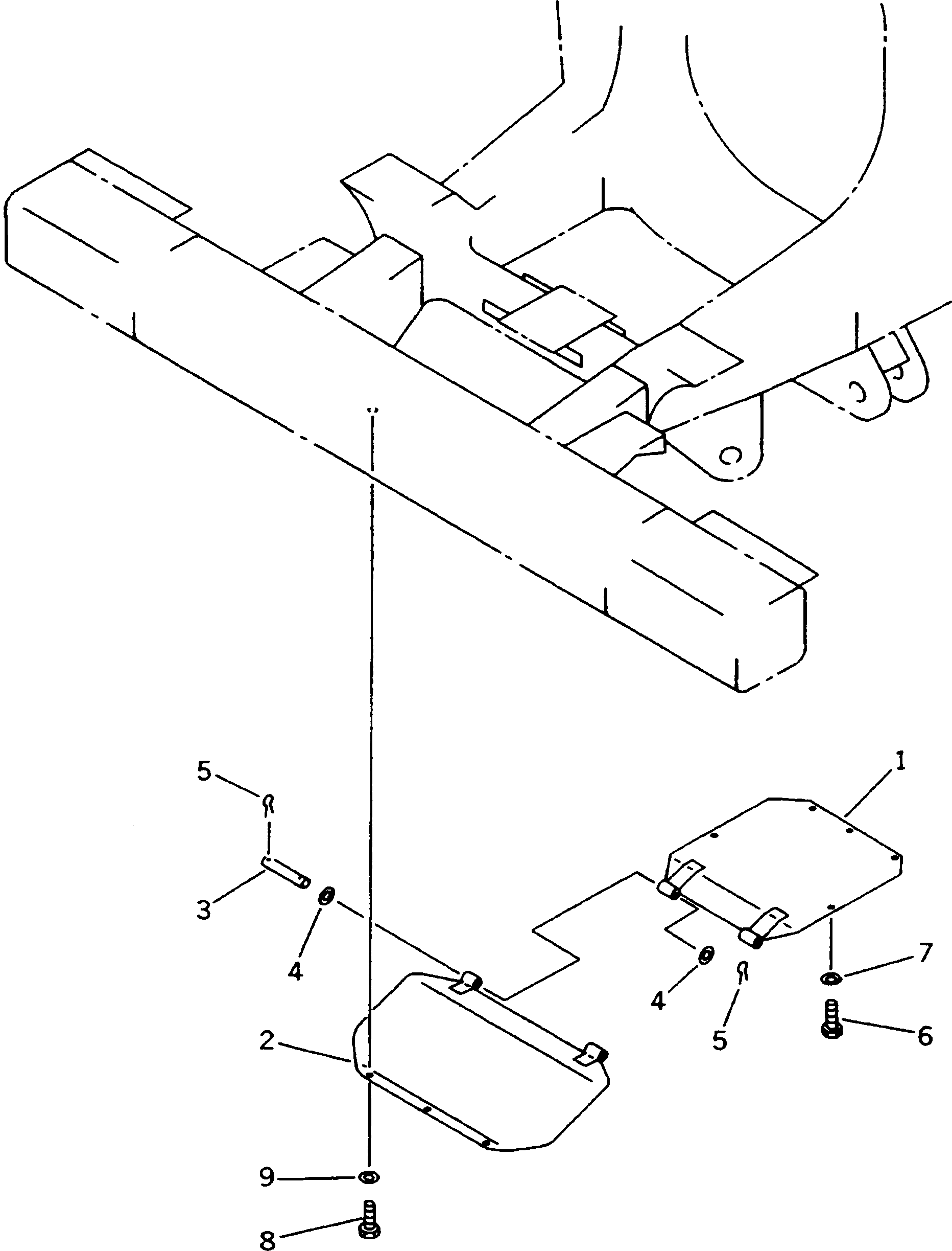 Dump Trucks Komatsu / HD1200-1 S/N 1818-UP (For C.I.S. / Chassis only)(hd1200-c) / ENGINE UNDER GUARD(210310 : 8501)