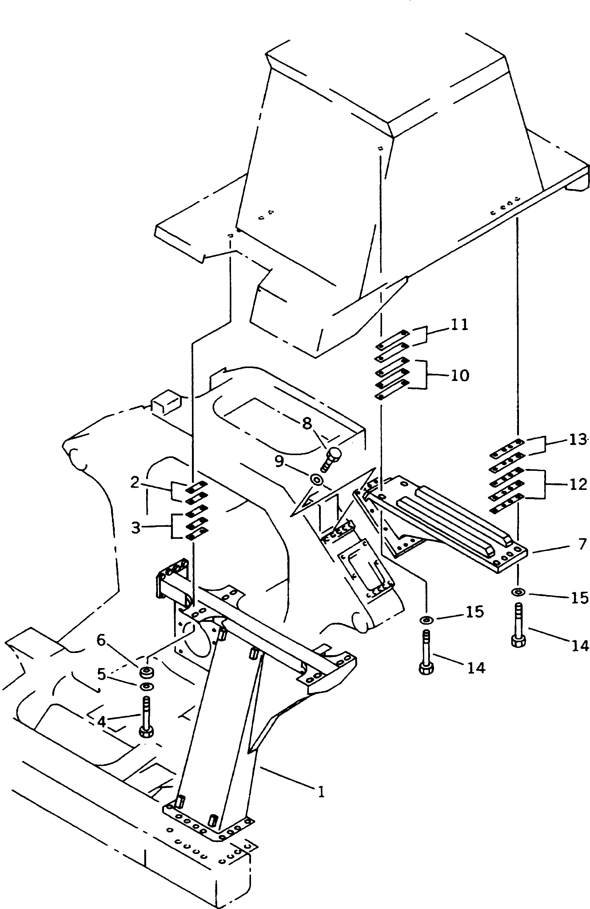 Dump Trucks Komatsu / HD1200-1 S/N 1818-UP (For C.I.S. / Chassis only)(hd1200-c) / GUARD (WITH ROPS CAB)(210360 : 8531)