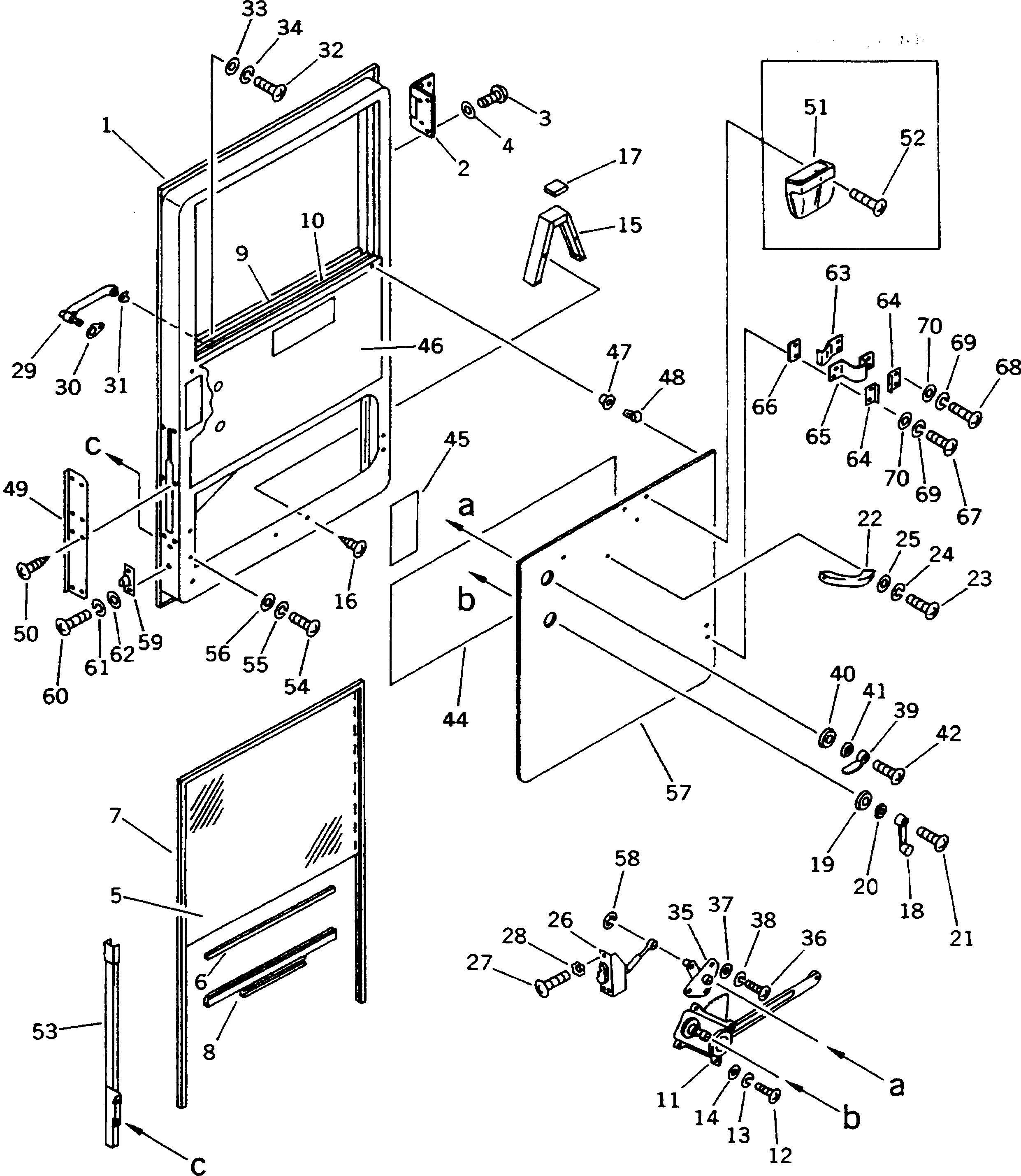 Dump Trucks Komatsu / HD1200-1 S/N 1818-UP (For C.I.S. / Chassis only)(hd1200-c) / ROPS CAB (DOOR ? R.H.) (4/5)(210400 : 8544)