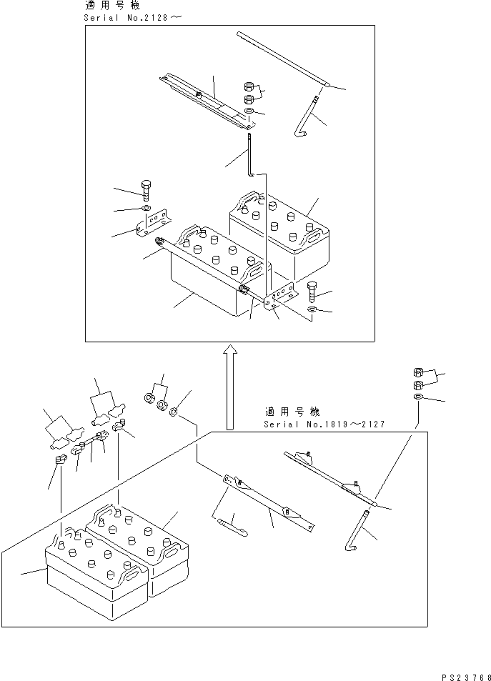 Dump Trucks Komatsu / HD205-3 S/N 1003-UP(hd205-3c) / BATTERY (FOR HEAVY DUTY)(#1819-)(030350 : 1403)