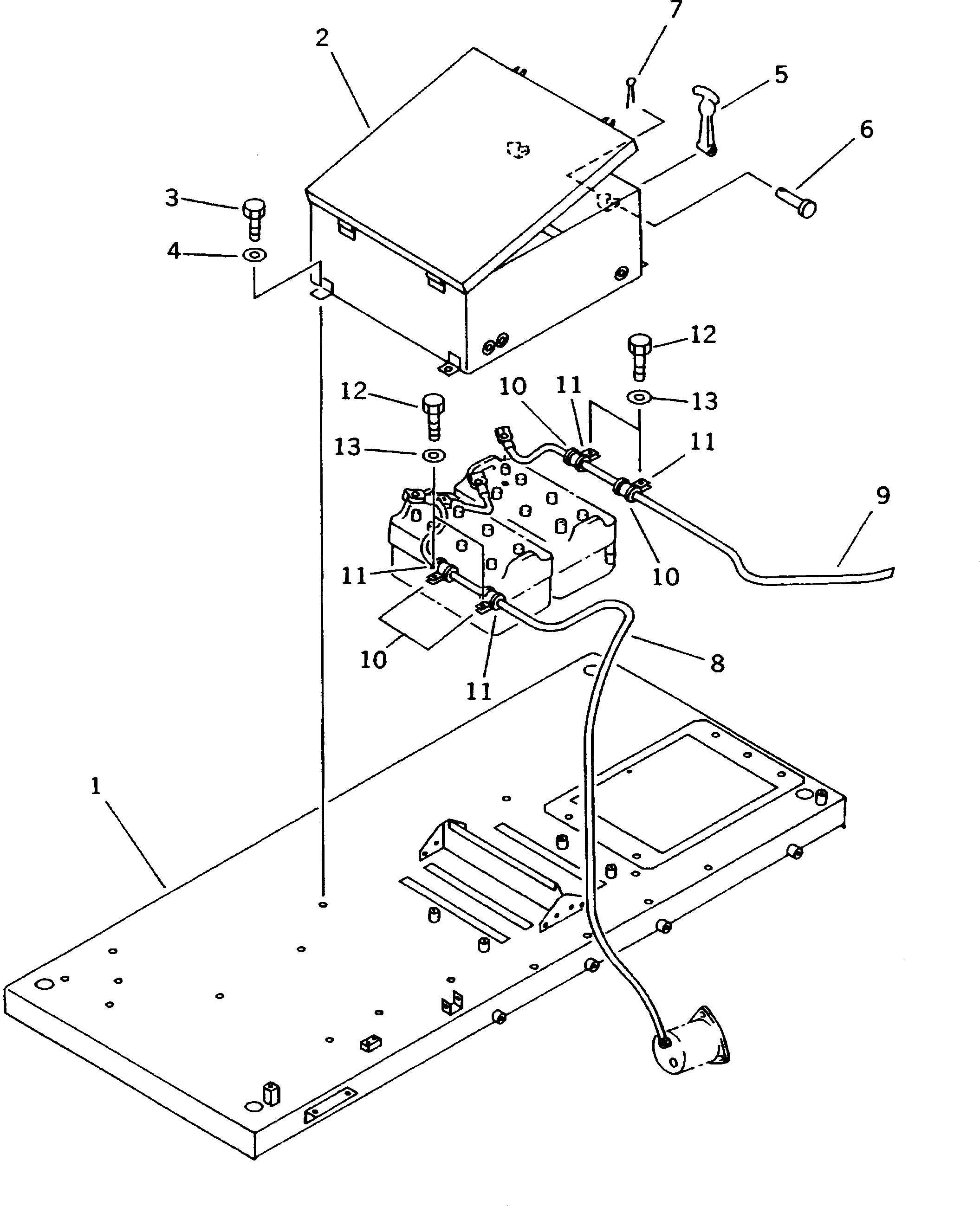 Dump Trucks Komatsu / HD205-3 S/N 1003-UP(hd205-3c) / BATTERY BOX (FOR HEAVY DUTY)(#1819-)(030360 : 1405)