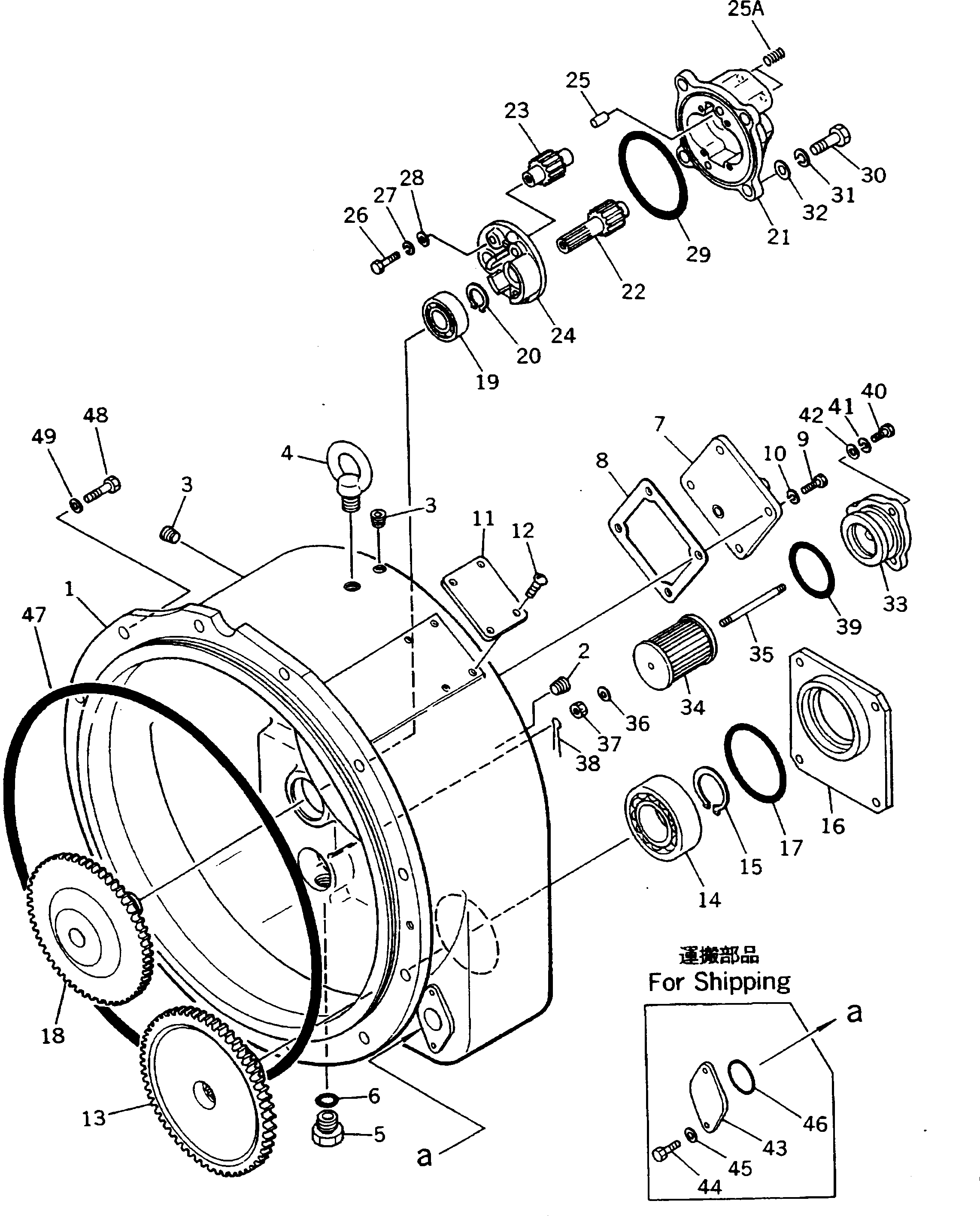 Dump Trucks Komatsu / HD205-3 S/N 1003-UP(hd205-3c) / TORQUE CONVERTER CASE(060020 : 2231)