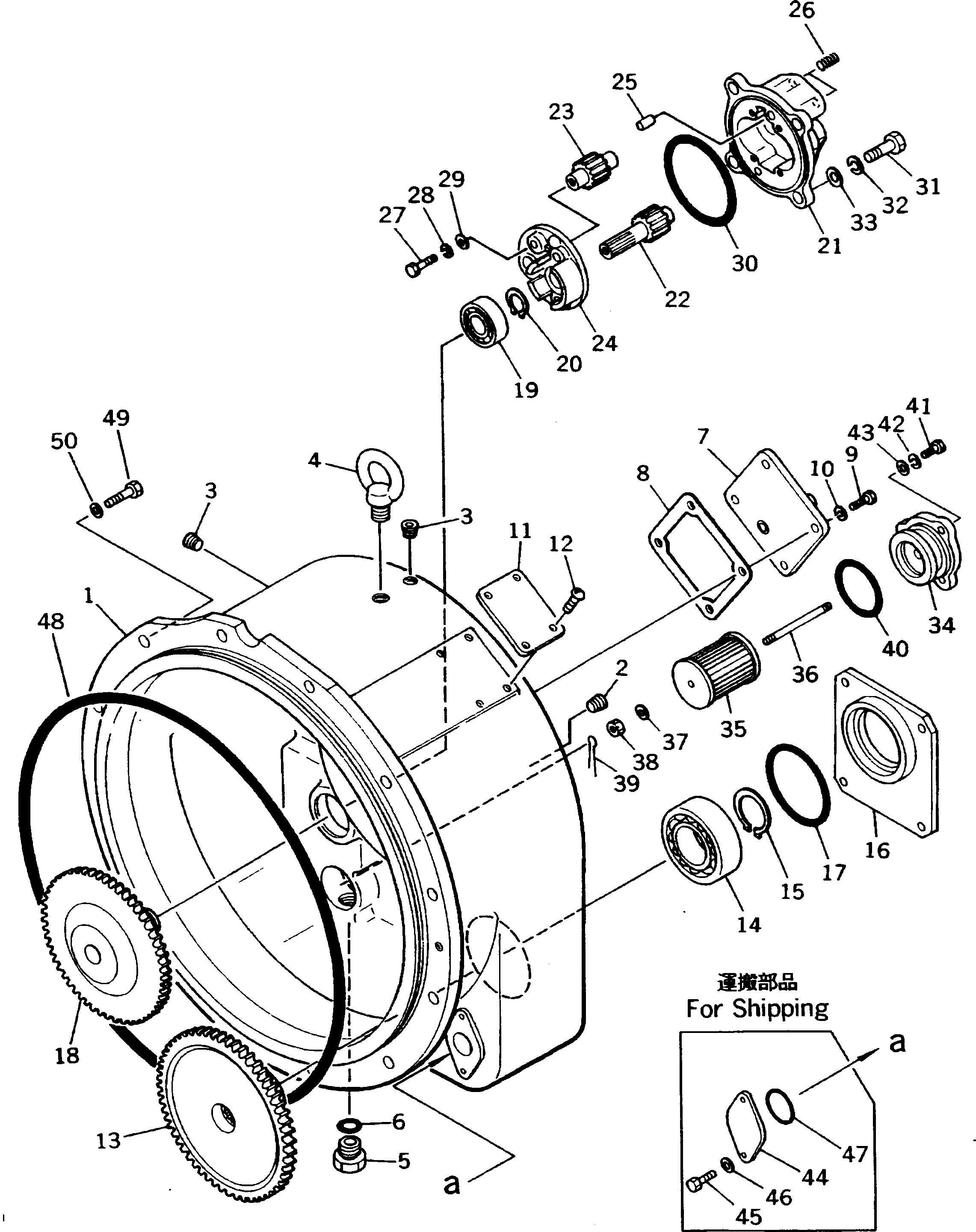 Dump Trucks Komatsu / HD205-3 S/N 1003-UP(hd205-3c) / TORQUE CONVERTER CASE (FOR HEAVY DUTY)(#1819-)(060050 : 2331)