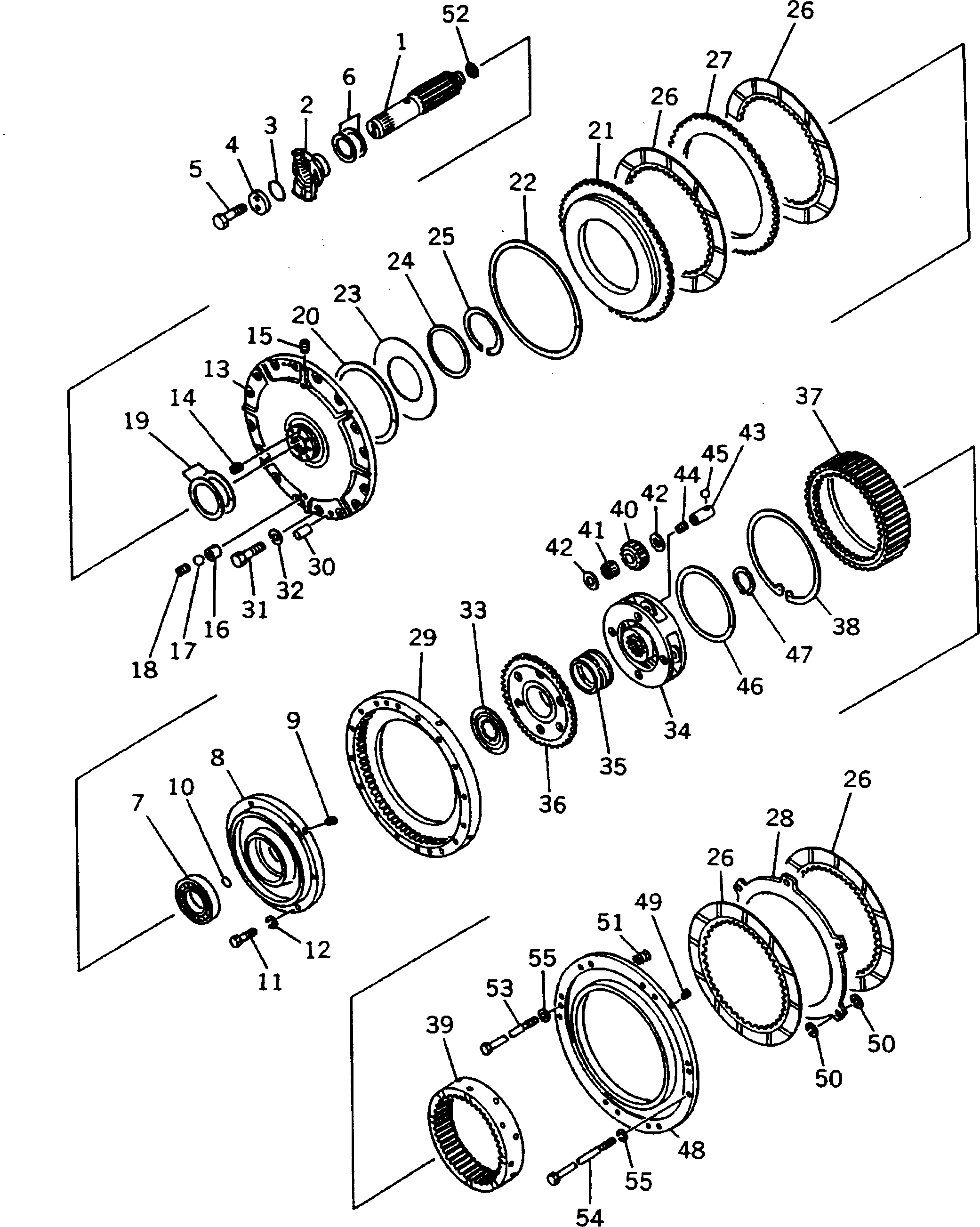 Dump Trucks Komatsu / HD205-3 S/N 1003-UP(hd205-3c) / HIGH AND LOW CLUTCH(060100 : 2411)